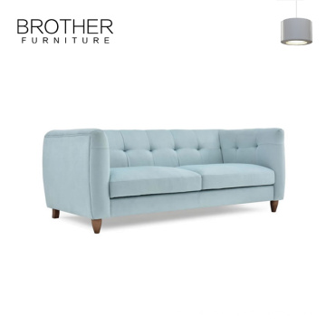 Hot sale living room fabric tufted chesterfield 3 seat sofa